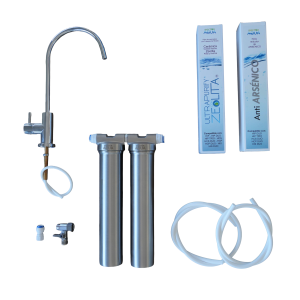 PACK HIS DUO ANTI ARSÉNICO con ZEOLITA + KIT CON GRIFO 1 VIA