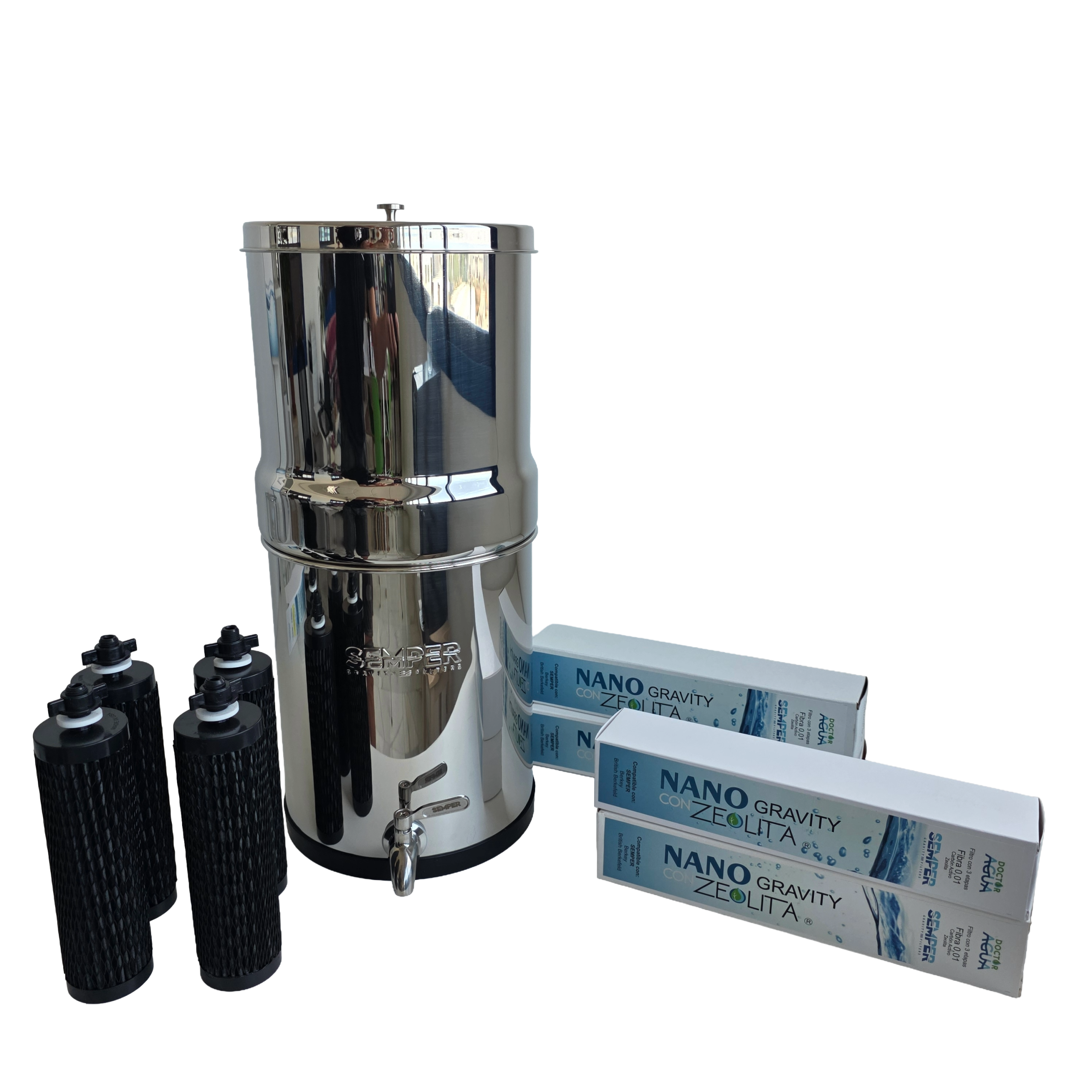 SEMPER - Gravedad 8,5L + 4 filtros Nano Gravity con Zeolita