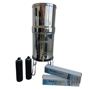 SEMPER - Gravedad 8,5L + 2 filtros Nano Gravity Max con Zeolita + Soporte